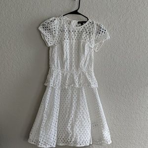 Banana Republic white peplum dress